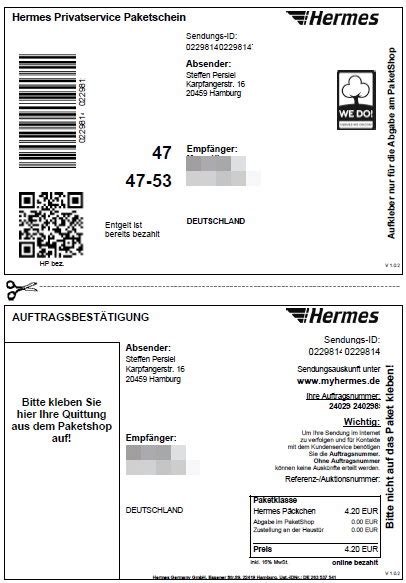 hermes versandetiket im shop drucken|Hermes paketschein abgabe.